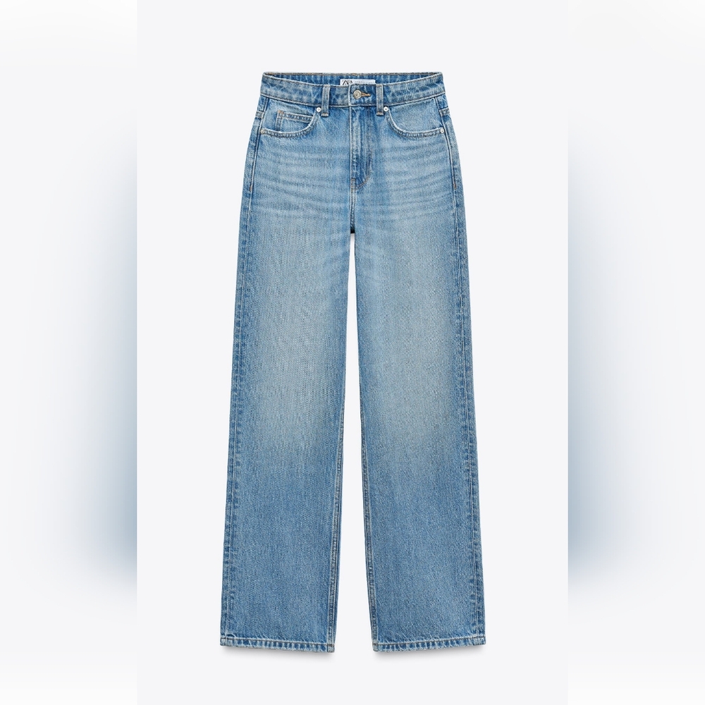 Zara High Rise Long Length Straight Cut Jeans REF | 8228/221